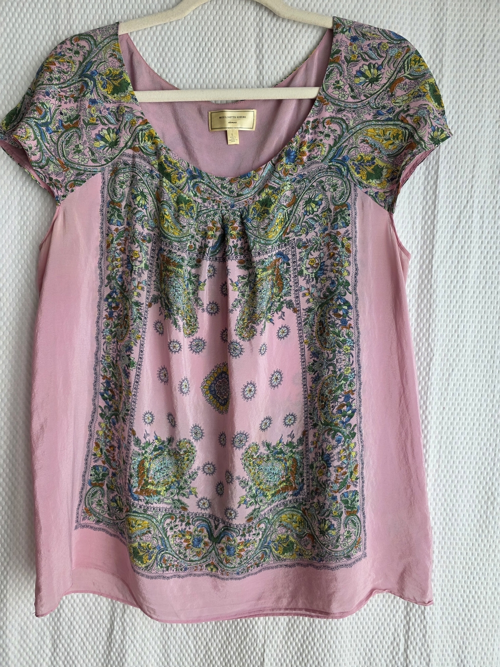 Anthropologie Moulinette Soeurs 100% silk blouse, Size L